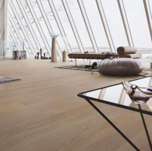 Паркетная доска Meister PS 300 Светло-серая глина 8234 Дуб Натур с брашью (Текстурированная) 1187х142 мм.