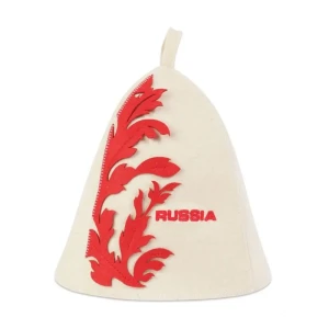 Шапка для бани ГлавБаня «Russia» фетр цвет белый 14380198 STLM-2182469