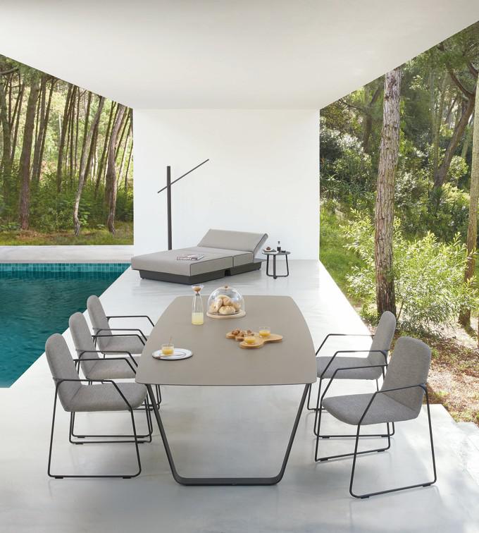 Обеденный стул белый морская кожа белый Manutti Loop MNST80 - Вид №11