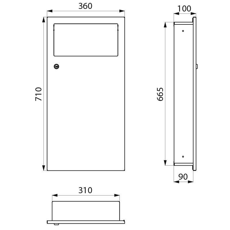 510713S Встраиваемая мусорная корзина с трапом DELABIE  - Вид №1