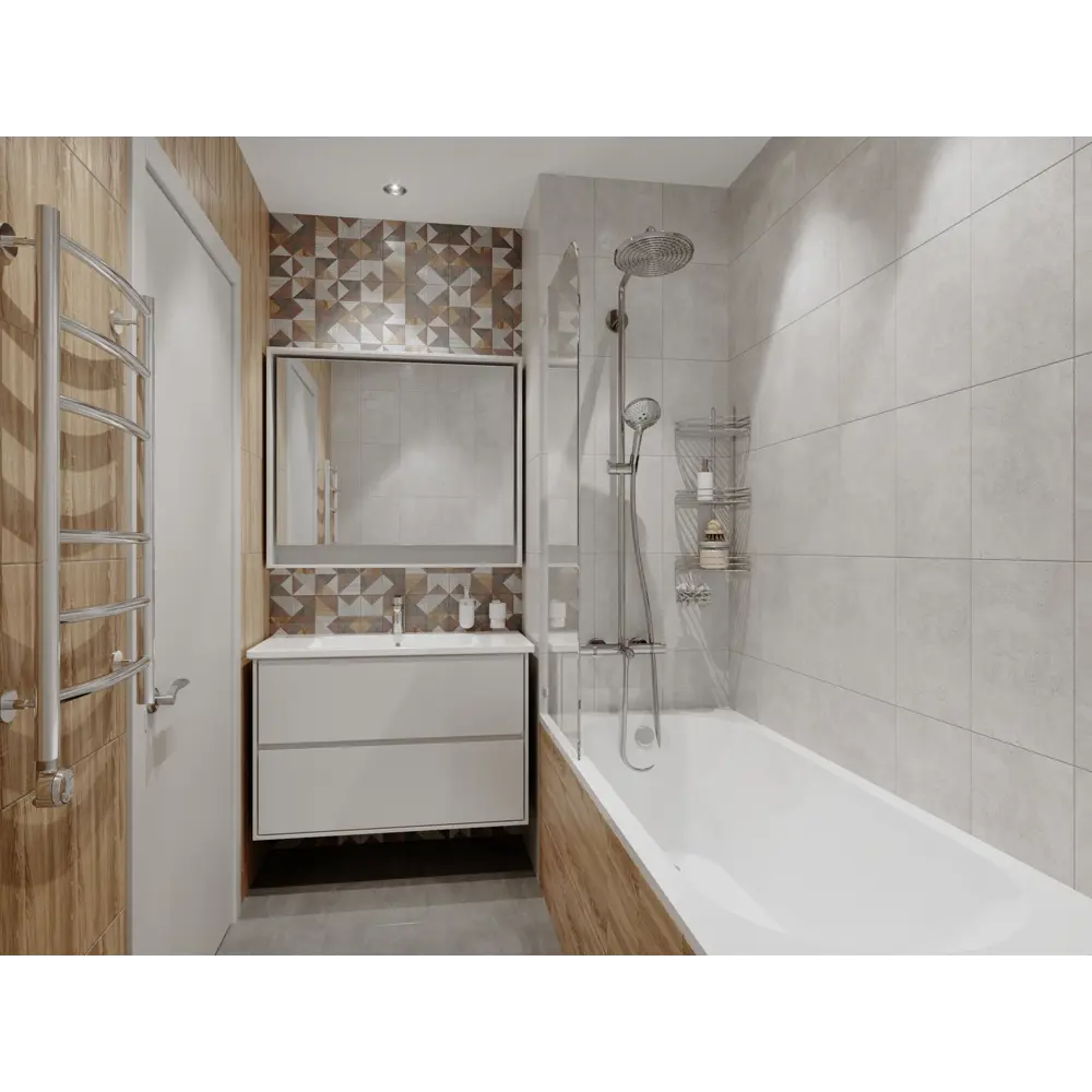 Керамогранит Loft 15х60 см 1.36 м² цвет серый BELANI STLM-2171562 - Вид №8