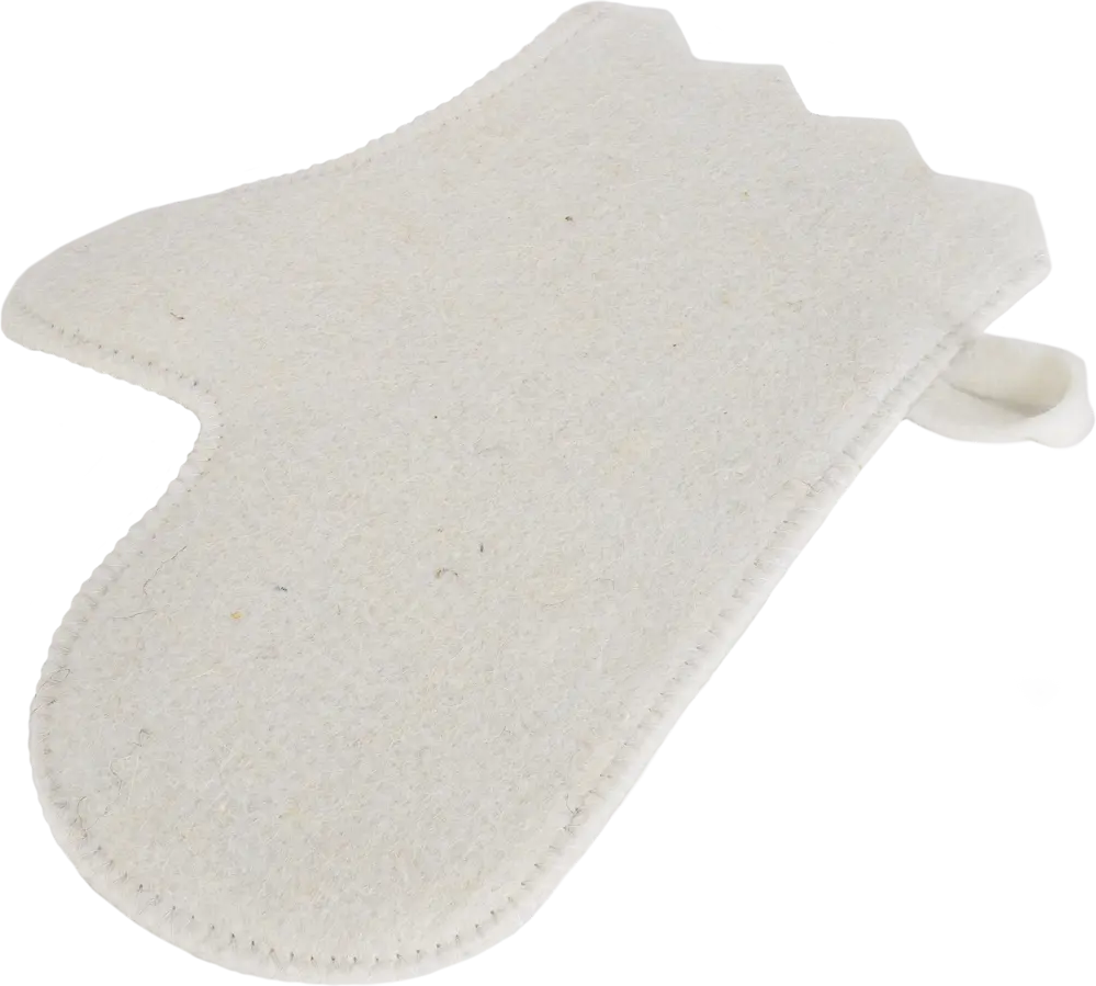 Банная рукавица ГЛАВБАНЯ из натурального войлока для безопасного пара 13667939