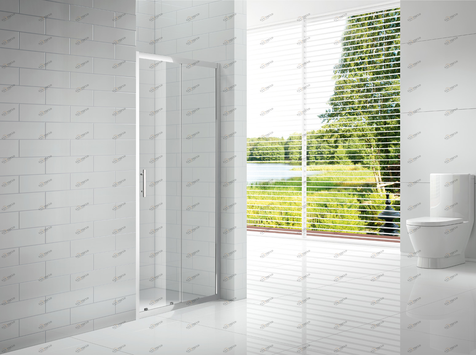 Душевая дверь в нишу CEZARES ECO-O-BF-1-120-P-Cr