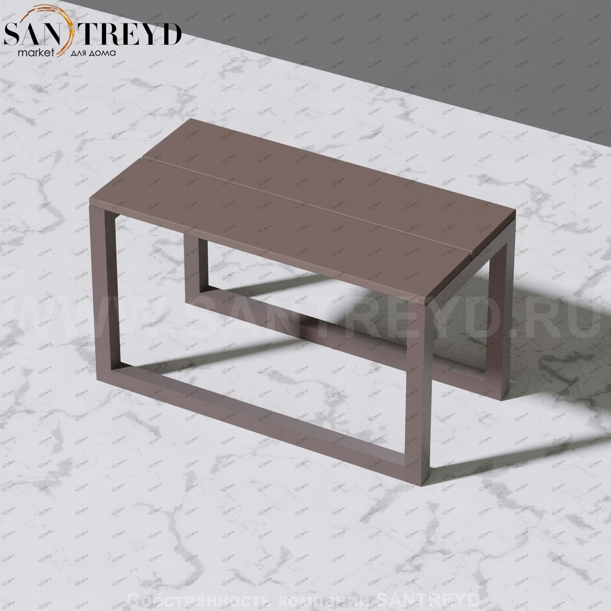 Effegibi LOGICA Скамейка 79 см с сидением из темного ламинированного керамогранита AS10031401