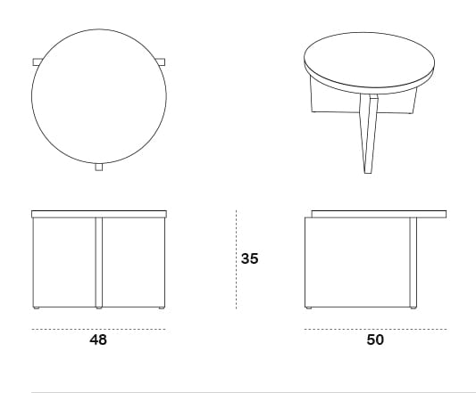 Круглый журнальный столик из анодированного алюминия DANTE - Goods And Bads The Jetzt ARCH-00007486 - Вид №5