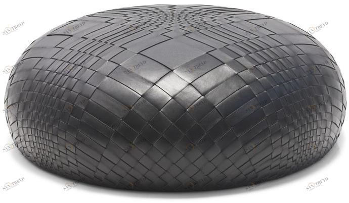 Moroso Круглый кожаный пуф sun-id-1442202