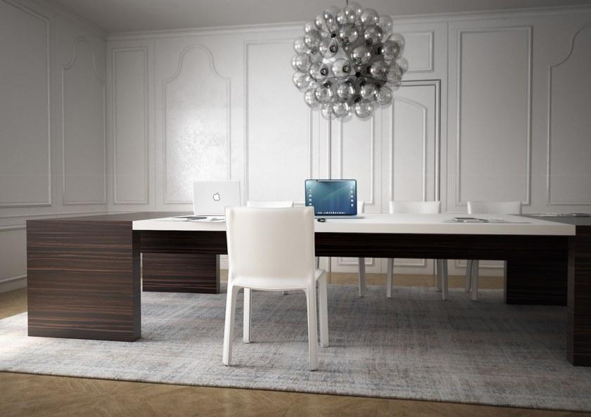 Elitable Стол для переговоров из фанерованной древесины с системой управления кабелями Star sun-id-1483573 - Вид №2