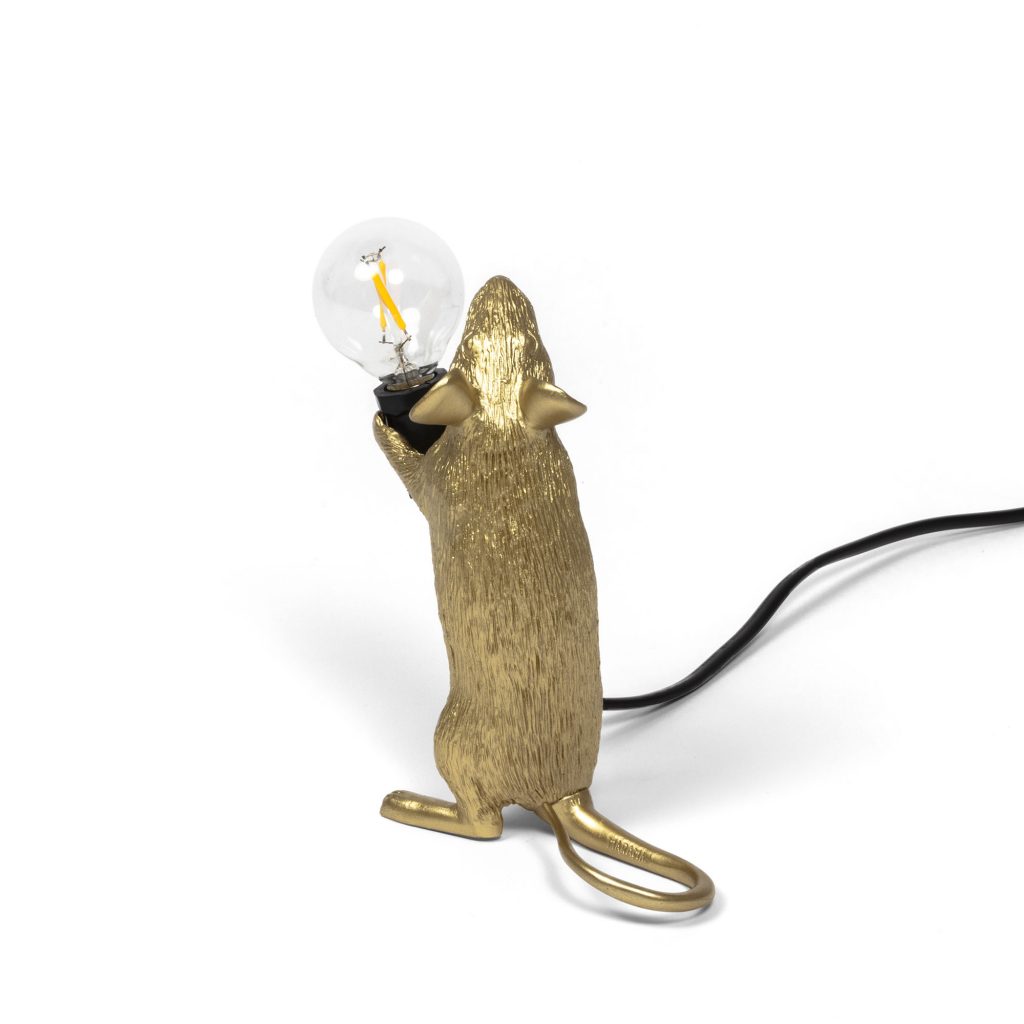 Настольная лампа 14,5х6 см золотая Mouse Lamp Gold Step 15070 GLD SELETTI ЖИВОТНЫЕ, МЫШЬ 00-3882463 Золото  - Вид №6