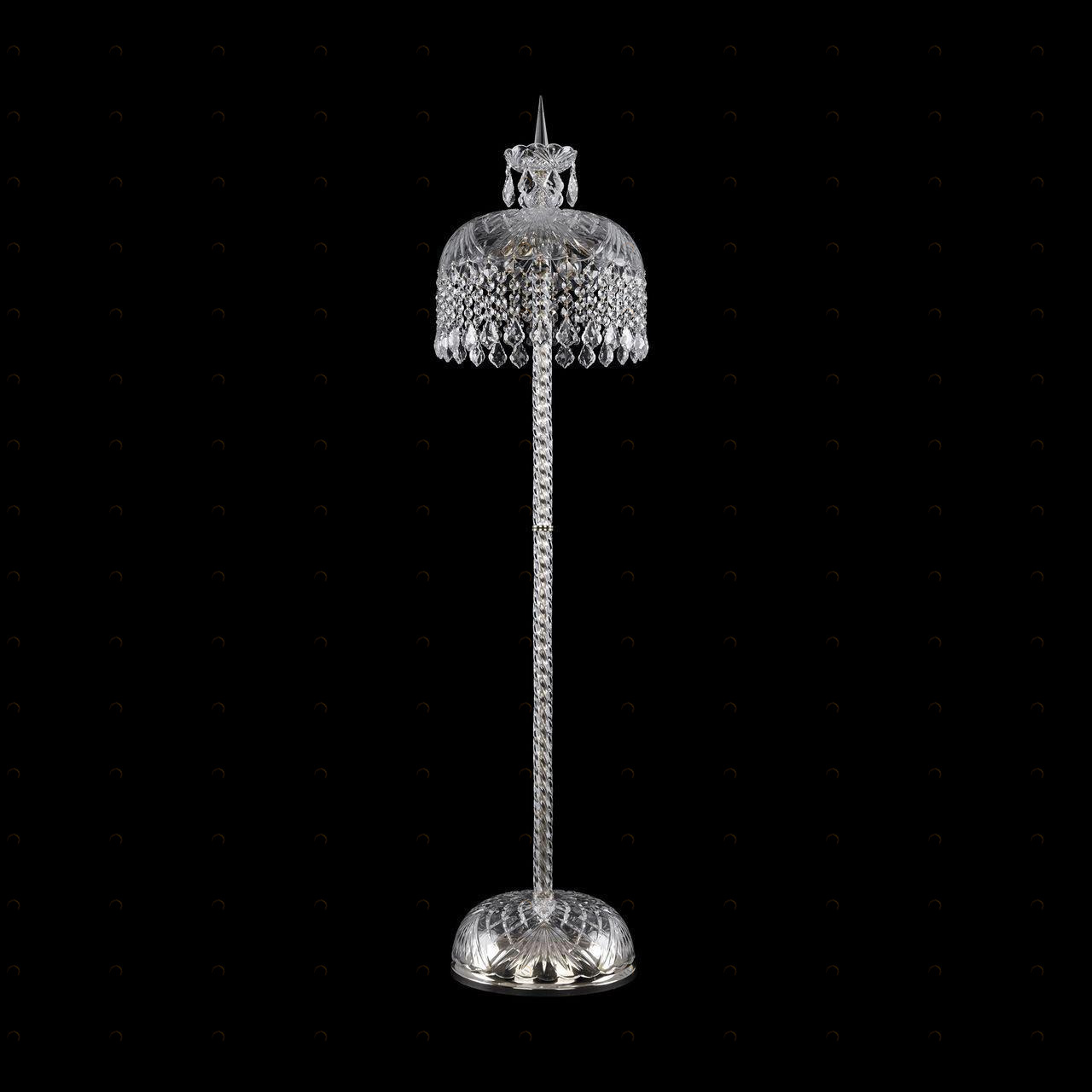 Торшер хрустальный на 5 ламп 145х35 см золотой Bohemia Ivele 14781T4/35-145 G Leafs BOHEMIA IVELE ЭЛИТНЫЕ 00-3889495 Золото;прозрачный 