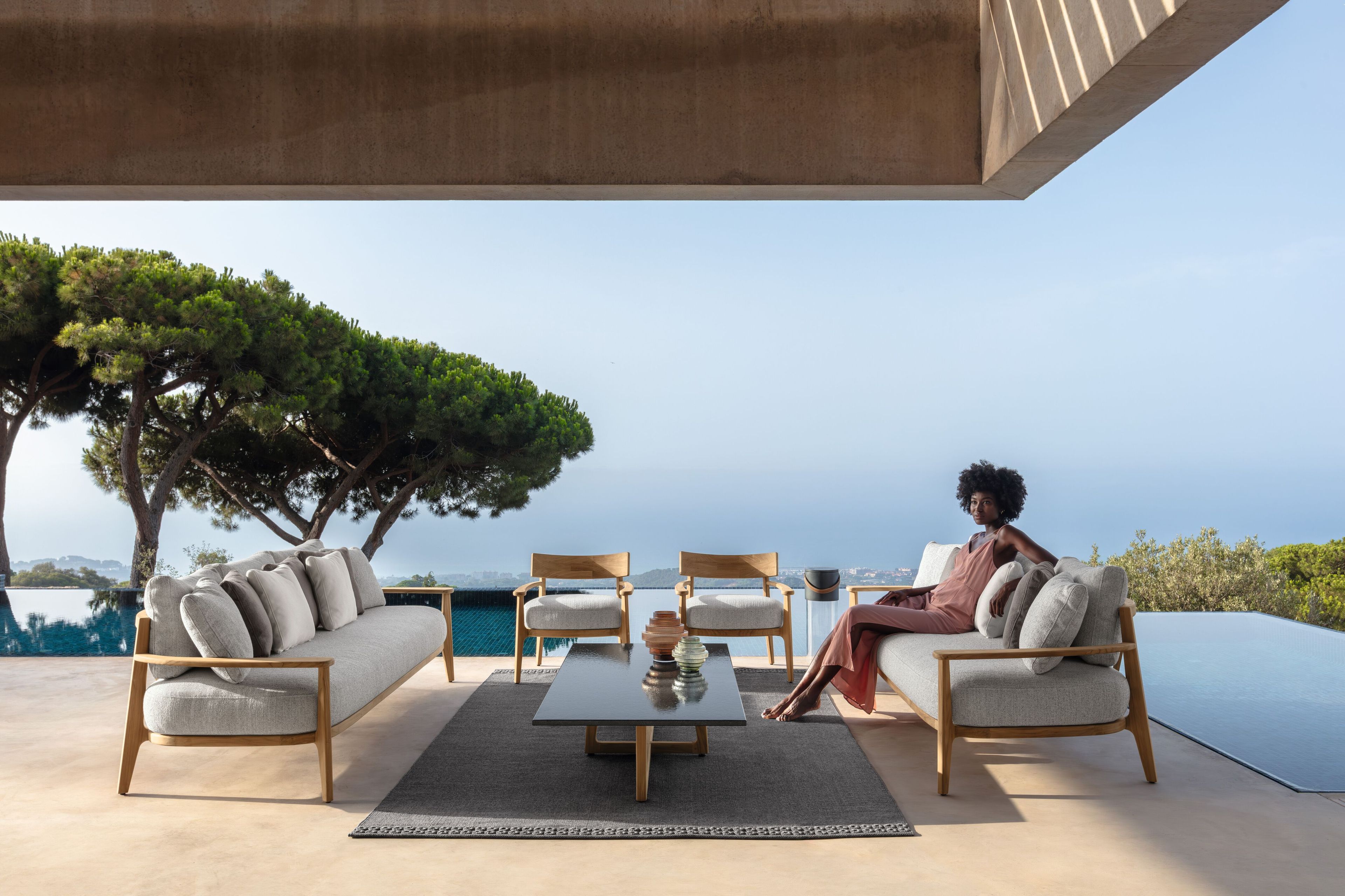 2-местный диван из ткани и тика Talenti Ever ARCH-00085773 - Вид №2