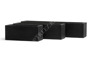 41.1020-0031-BLCK-60 Кашпо  ERGO - серия Just - Узкий низкий прямоугольник - Антрацит Цветочная коллекция