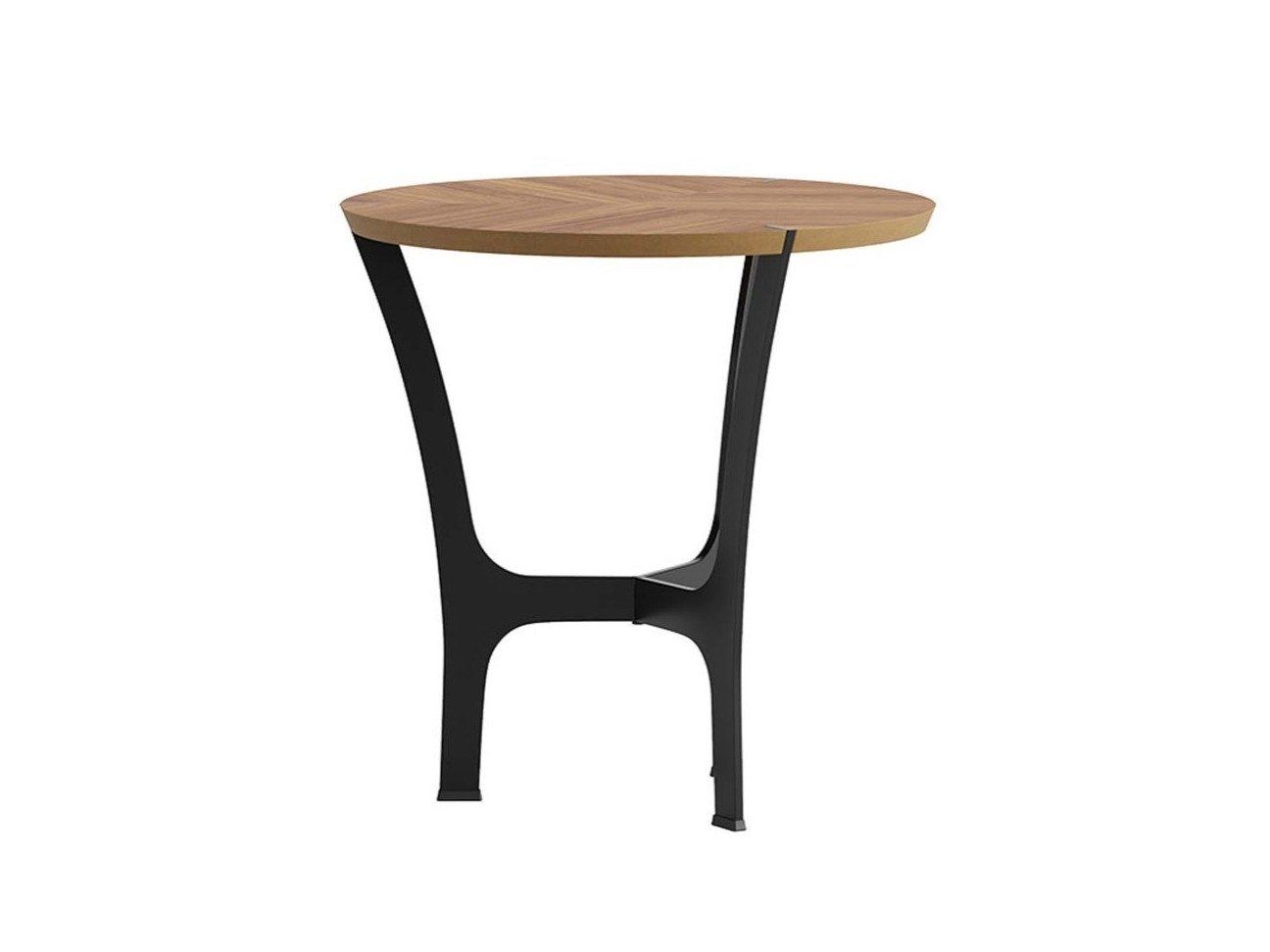 Круглый журнальный столик из шпона и металлического основания Ersa Ravel ARCH-00096089 - Вид №1