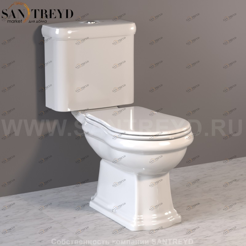 101201 Компакт унитаз с бачком Белый Kerasan RETRO Италия