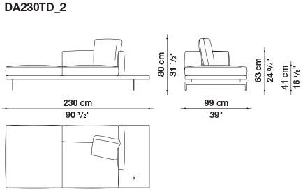 B&B Italia 3-х местный тканевый диван с шезлонгом Dock sun-id-1355318 - Вид №78