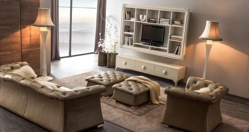 CorteZari Кресло с мягкой обивкой из тафтинга Zoe gold 689 - Вид №1