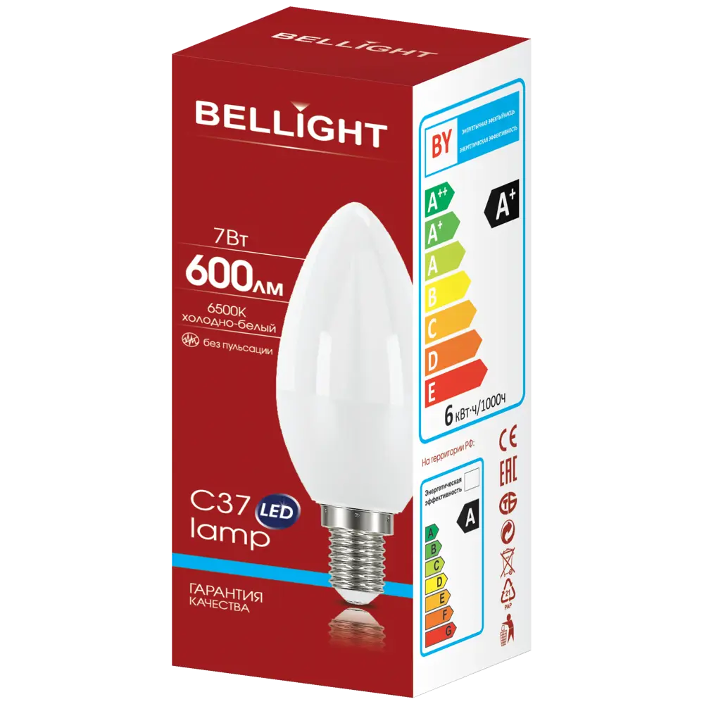 Светодиодная лампа Bellight E14 в форме свечи с холодным белым светом 86170884 STLM-0066664 - Вид №3