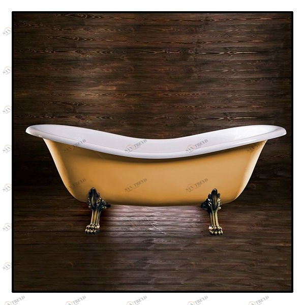 Ванна Akcjum Cleopatra WR-05-01-BR-B овальная бежевая с золотыми ножками WR0501BRB