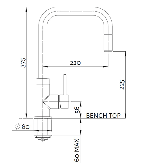 MMKUPOCP Выдвижной смеситель для мойки в минималистском стиле Methven Minimalist - Вид №1