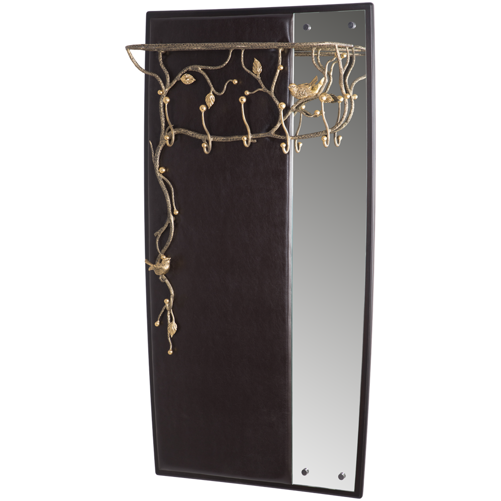 15011,14079 Настенная прихожая Терра Каштан с зеркалом BOGACHO 4627196590427, 4627196590441 - Вид №2