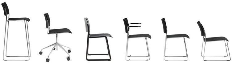 Howe Стул-санки штабелируемый с подлокотниками 40/4 sun-id-1394229 - Вид №1