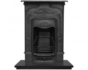 HEF044 Комбинированный камин из чугуна с жасмином Сarronheating