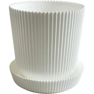 Горшок для цветов Тek.А.Тek 12x12x11.5 см v1 л пластик белый