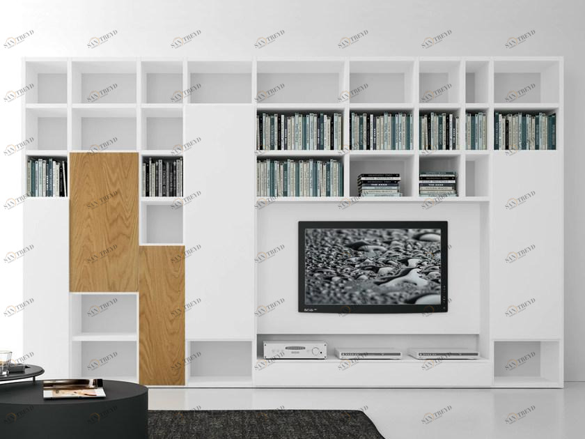 Presotto Модульная лакированная стенка для хранения с подставкой под телевизор Pari&dispari battenti sun-id-1346813