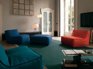 Verzelloni Кресло со съемным чехлом из ткани Noe