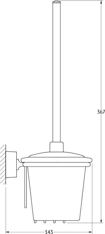 NOS 059 Держатель освежителя воздуха с туалетным ершом с крышкой FBS Nostalgy - Вид №1
