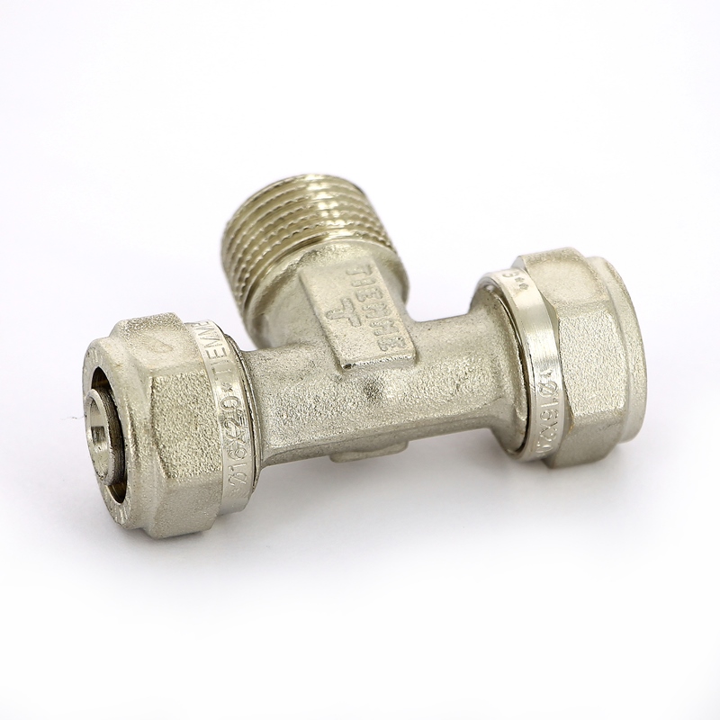 Тройник обжим-Н никелированный TIEMME 16х1/2"х16 1600038 - Вид №2