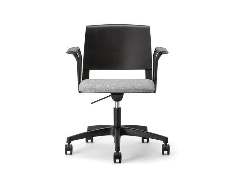 Пластиковый поворотный стул с подлокотниками Nahu Clio Cover ARCH-00000421