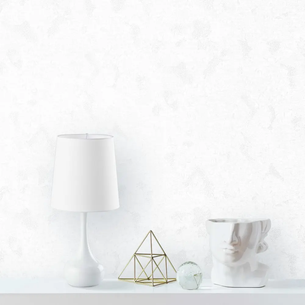 Обои флизелиновые Inspire Grace uni белые 1.06 м White 0 83617765 STLM-2024298 - Вид №2
