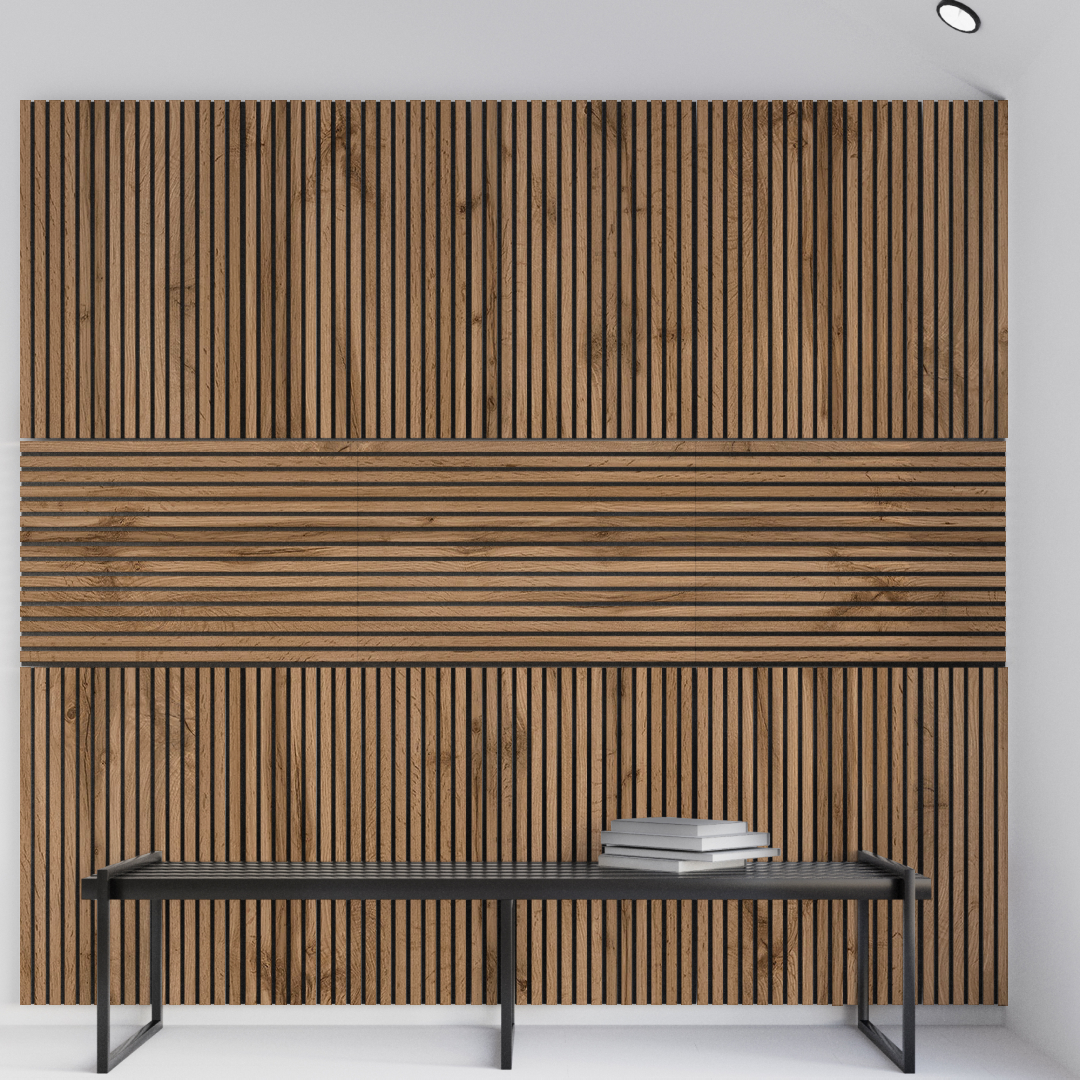 Панель Стеновая Акустическая Stella Trend Light Пекан 900х600х21 (упак. 1шт.) Standart STSR-09 - Вид №1