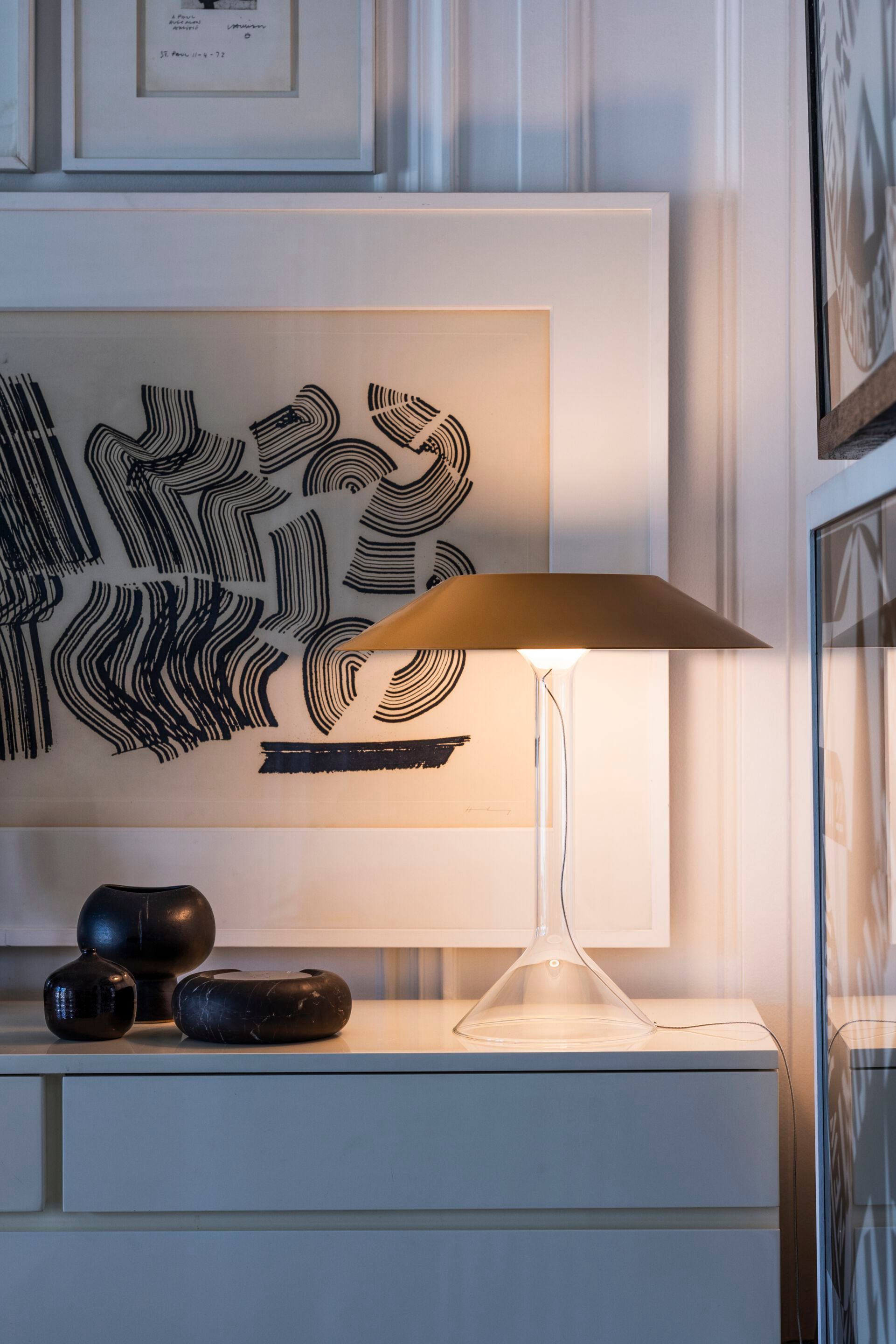 Настольная лампа из окрашенной стали и боросиликатного стекла Foscarini Chapeaux ARCH-00136305 - Вид №18