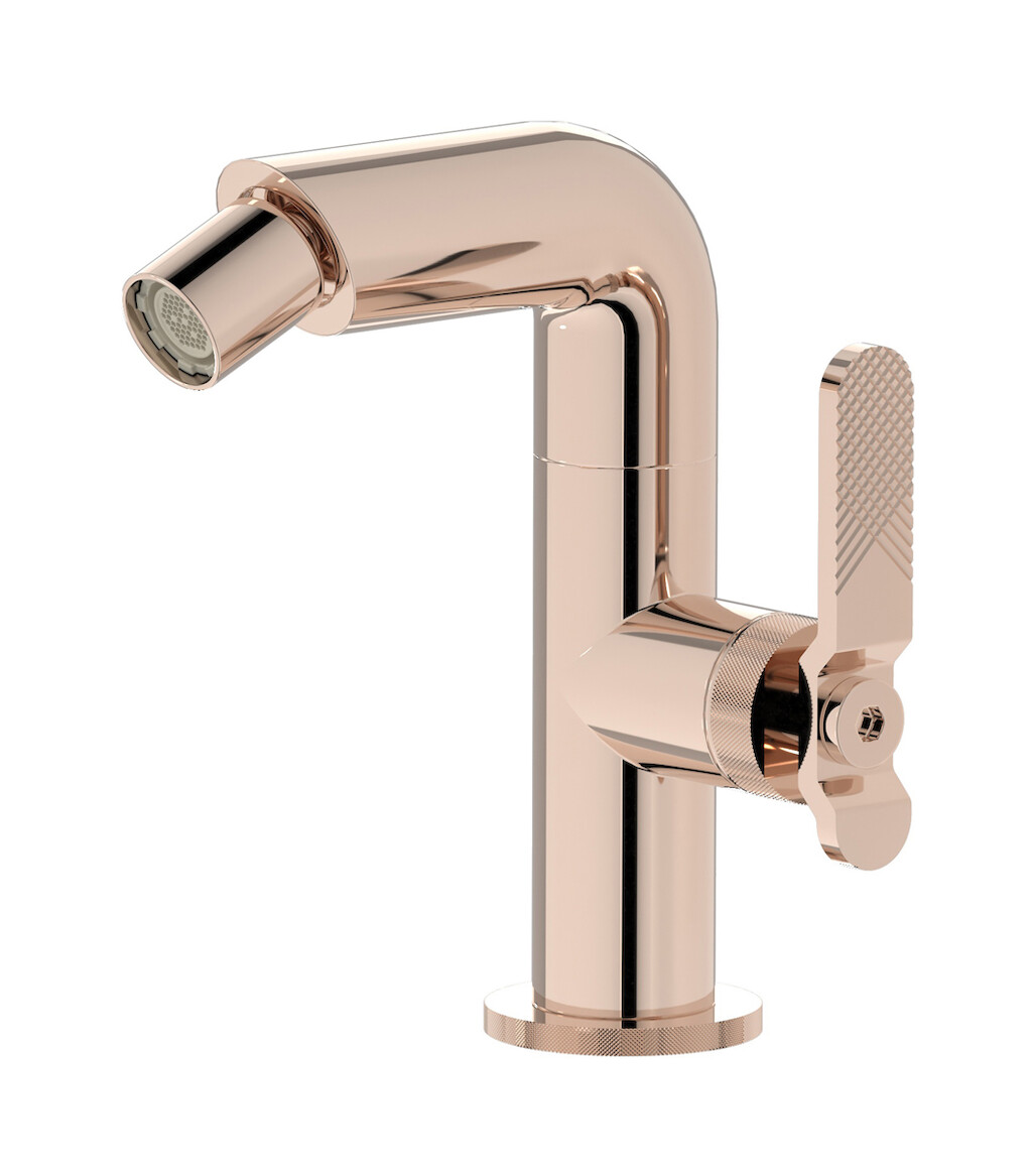 Смеситель для биде на 1 отверстие в комплекте с донным клапаном. WE ARE IB b2220rs Rose Gold Bold