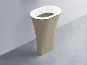 AMLA65-BL+AMPILO-AG+AMCOLO-AV Раковина Amedeo Ovale отдельностоящая cielo Enjoy + Amedeo