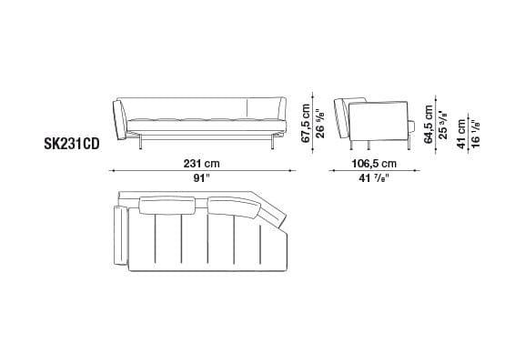 Секционный диван из ткани B&B Italia SAKé ARCH-00142615 - Вид №20