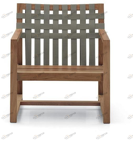 RODA Садовое кресло из тика с подлокотниками Network sun-id-1508932