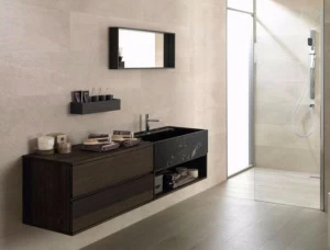 GAMADECOR Подвесная тумба под умывальник из дуба с зеркалом Icon