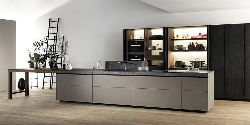 VALCUCINE Кухня из непрозрачного стекла и ящик из камня кардозо Genius loci sun-id-1479373 - Вид №1