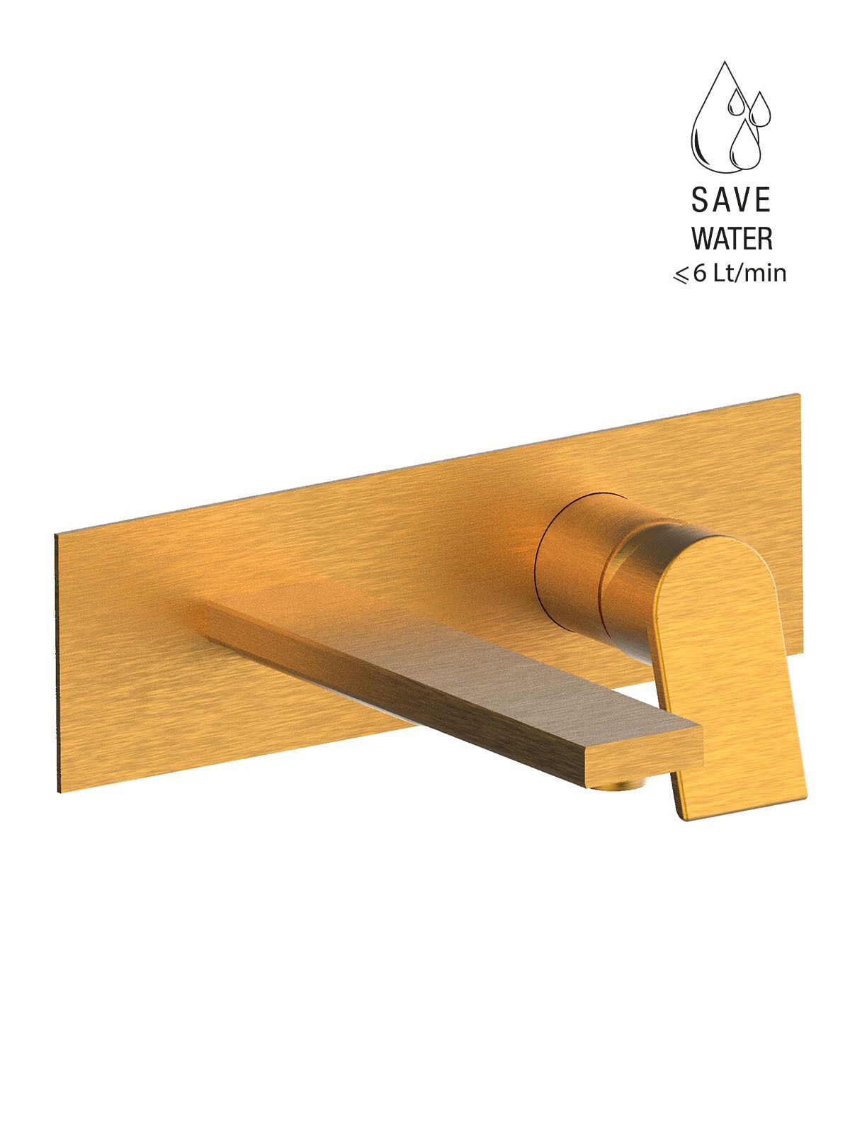 Настенный смеситель для раковины без слива с ограничителем расхода Rubinetterie Frattini Gintonic ARCH-00018137 - Вид №6