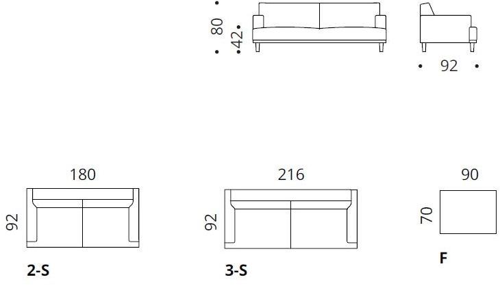 SOFTREND 3-х местный тканевый диван Abbott sun-id-1445123 - Вид №4
