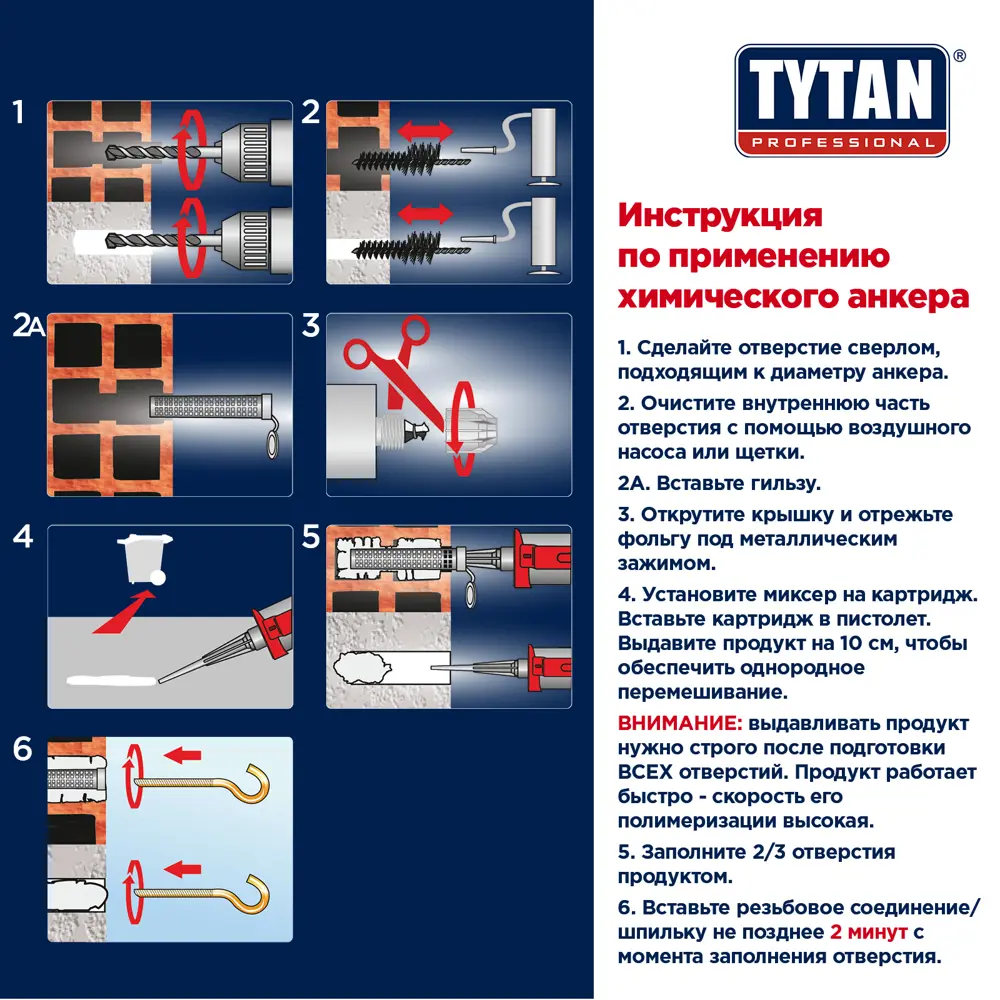 АНКЕР ХИМИЧЕСКИЙ полиэст TYTAN 2К 165мл STLM-2007796 - Вид №3