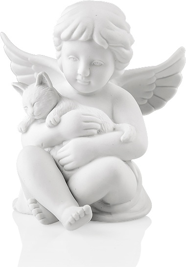 10607108 Rosenthal Фигурка Rosenthal Ангел с котенком 10,5см, фарфор Фарфор 