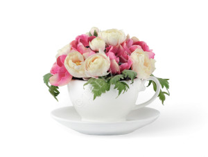 10.0314059 "Five o’clock" в керамической чашечке с блюдцем Цветочная коллекция