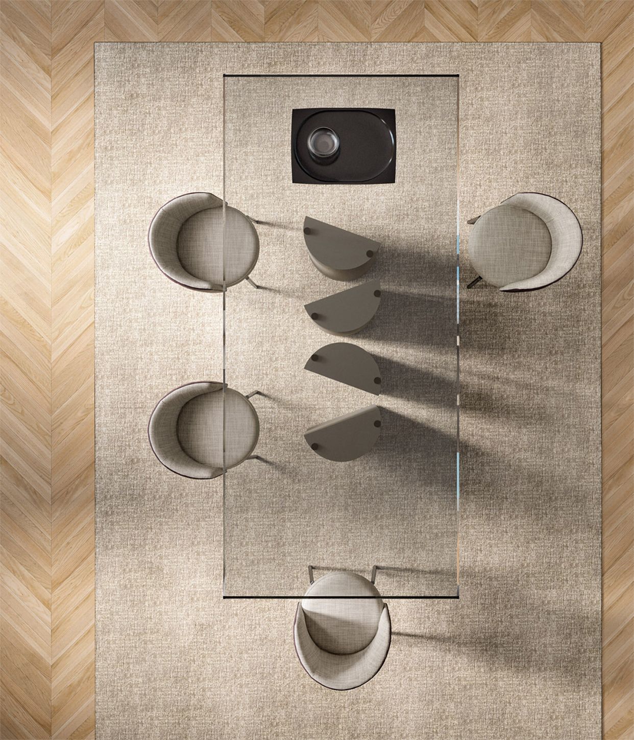 Прямоугольный Хрустальный стол EFORMA Plai ARCH-00061491 - Вид №1