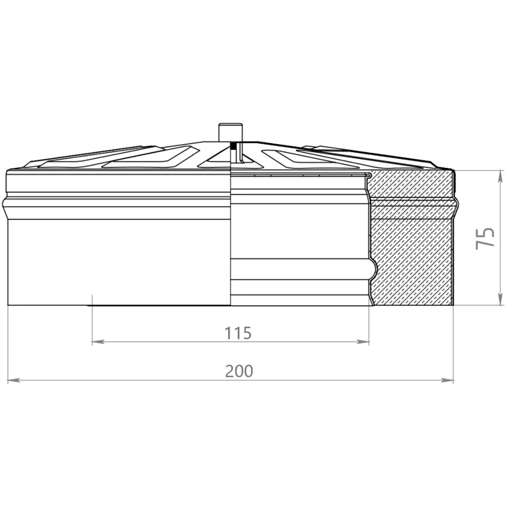 Отвод конденсата для сэндвича Металлик и Ко 430/0.5 мм D115x200 мм 83398152 STLM-2033050  - Вид №4