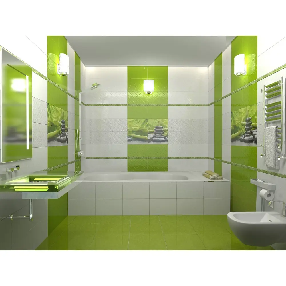 Бордюр Golden Tile «Relax HD» 40х3 см цвет зелёный 16268642 STLM-2088779  - Вид №1