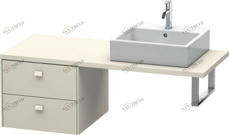 BR513709191 Шкафчик для консоли Brioso #BR5137 520 x 550 мм Серо-коричневый декор Duravit