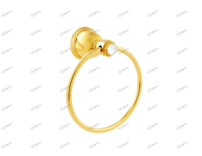 051273.000.62 Кольцо для полотенца диаметром 165 мм с кристаллами сваровски Сатин никель Mestre Oman